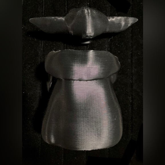 Black 3D Printed Grogu Baby Yoda Statue Unpainted The Mandalorian - Picture 5 of 16